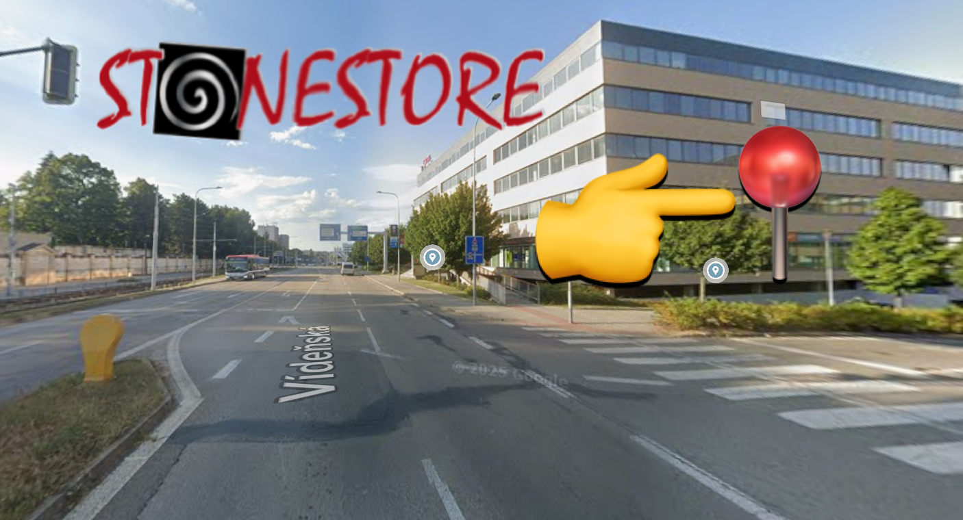 STONESTORE Videnska Londynske namesti Brno  mapa